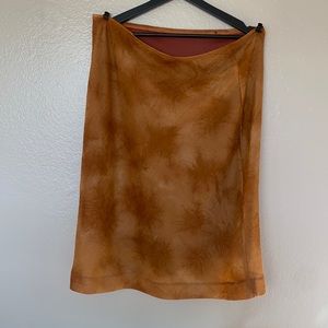 Plus Size 90s Calf Length Skirt in Auburn